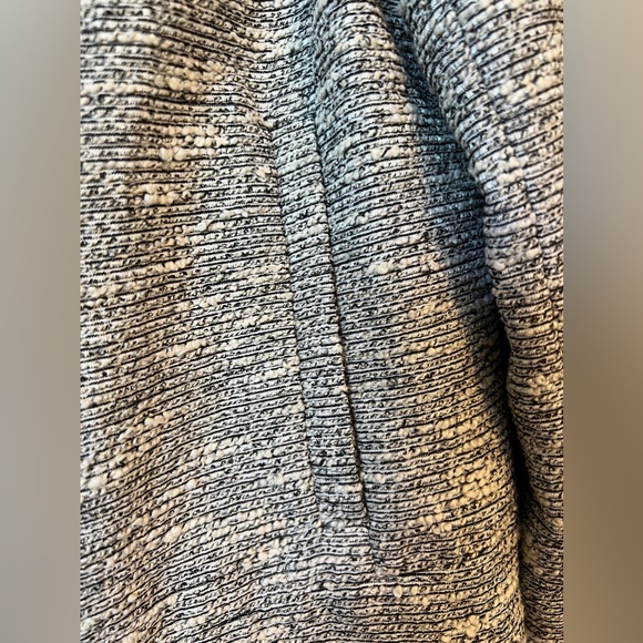 J. Crew Full Zip Tweed Long Sleeve Jacket Size 12 Off White & Black - Picture 5 of 11
